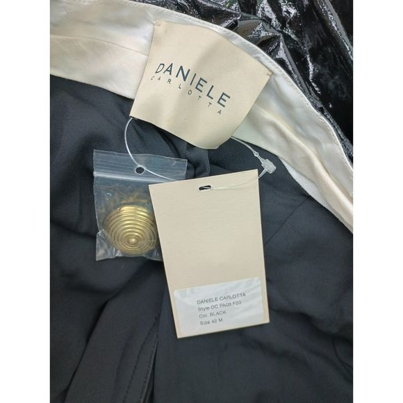 Daniele Carlotta Women's Black Patent Pants Size 42 IT Medium - Picture 7 of 7